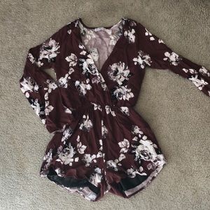 Floral Long Sleeve Romper